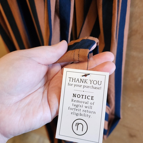 Striped Maxi Dress - Black and Brown - Picture 4 of 6